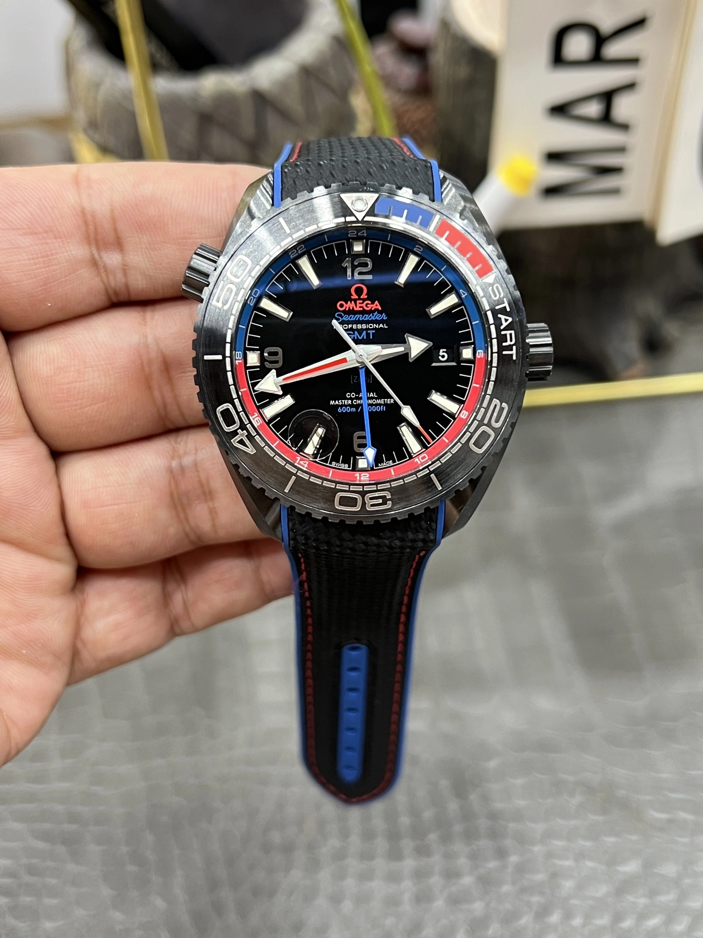 Trendy CBD Factory Omega Seamaster Planet Ocean 600M GMT “Deep Black” ETNZ Edition 45.5mm (215.92.46.22.01.004) 1:1 Super Clone – DD8906 Movement 328